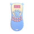 Blue silicone baby educational toy phone with bear ears and pink digital keypad - Bear Paw Remote / Blue