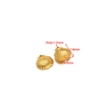 Golden shell-shaped stainless steel pendant with dimensions 14x15mm and 1.2mm hole - 14x15mm Gold Stamped Shell Pendant