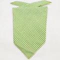 Green and white gingham pet bandana with yellow stitching for dogs and cats - L / Pattern 4/Green Plaid