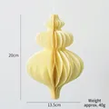 Decorazione natalizia in carta a nido d'ape beige da 20 cm con pieghe a fisarmonica - 20CM Grande Bianco Crema Stile A