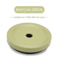 Matcha green 710ml bubble tea cup lid with straw hole and leak-proof seal rings - Fits 710ML Cups / Matcha Green