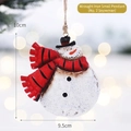 Vintage white iron snowman ornament with red scarf and hat for Christmas decor - Snowman No. 2