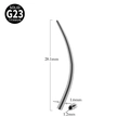 Curved solid G23 titanium body piercing insertion pin with 1.6mm gauge and 28.1mm length - G23 Titanium Curved-External Thread 1.2mm Thickness 1.6mm