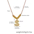 Dimensions du pendentif lettre S en acier inoxydable avec cordon coloré - Lettre S Or (RP019-S)