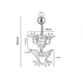 Piercing ombelico a rana argento con zircone a cuore e misure dettagliate - 1.6x10mm / #10 Rana