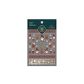 Stickers ongles Noël KX290 avec Père Noël, flocons dorés et motifs de gants rouges - KX-290 Bronzage Relief (Noël Rouge)