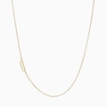 Minimalist golden stainless steel necklace with uppercase initial pendant for women - Letter O