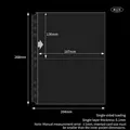 Clear 4-pocket 3-inch photo card sleeve with 204x268mm dimensions for binders - B5 9 Holes Horizontal 2-Pocket Pages 10 Sheets 123#