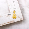 Ciondolo chitarra smaltato giallo, accessorio in metallo stile anni '80, 11x24mm - 16# Ukulele (F032) / Confezione da 10