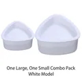 Set di stampi per onigiri giapponesi bianchi in due dimensioni per palline di riso - Set di 2 (Grande e Piccolo) / Bianco