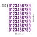 Waterproof purple vinyl number stickers with 1-inch digits from zero to nine in 70-piece set - Purple