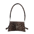 Borsa vintage con stampa leopardata, fibbia a stella e tracolla alla moda - Leopardo Marrone
