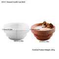 Macro detail of stepped cylinder silicone mold for DIY candle cups and succulent pots - D4121-Step Candle Cup Mold