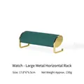 Green velvet watch display stand with gold metal frame 17.8x6x6.5cm size - Metal Watch Rack Long