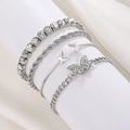 Silver - Butterfly Rhinestone Style