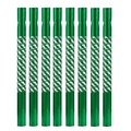 Dettaglio di otto tubi per campanelli in alluminio verde con incisione a spirale argento - Verde Erba