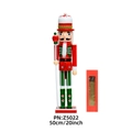 Schiaccianoci tradizionale da 50cm in legno rosso e verde con confezione regalo - Z5022-Stile Lancia A Sfera A Pois