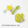 Elastic hanging cat toy with yellow chick plush and suction cup for door frame play - Chicken