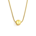 Minimalistische 18K vergulde roestvrijstalen slangenketting met nummer 1 hanger - Cijfer 1