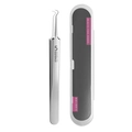 8-piece stainless steel blackhead tweezers set with curved cell needle and storage box - S5 Hook Tweezer + Case