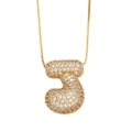 Gold-plated necklace featuring a letter J pendant paved with sparkling white zircon - Letter J / Gold