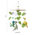 Baby crib mobile with green dinosaur toys and wooden hoop for nursery decor - Dinosaur Forest Mobile