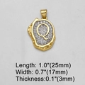 18k vergoldete Kupferhalskette mit einem zirkonia-besetzten Buchstaben Q Anhänger - Buchstabe Q