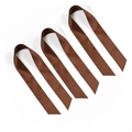 Three deep brown polyester satin ribbons with smooth silk finish for gift wrapping - 25mm*45cm Ribbon / Coffee
