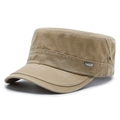 Berretto militare kaki in tela con stemma SPORT in metallo e occhielli traspiranti - Regolabile / Beige