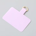 Universal lilac phone tether patch with a sturdy gold metal D-ring for secure wrist straps - Gold Buckle / Pink