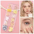 Set di ciondoli 3D a farfalla e perle per trucco creativo e decorazione unghie artistica - Combinazione Creativa Fiocco Fiore Perla (T-400)