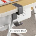 Industrieller grauer Aluminium-Taschenhaken für den Schreibtisch mit mattem Finish - Gunmetal Grau (1er Pack)