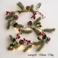 120cm Christmas LED string lights with pine cones and red berries for festive decoration - Light String-131