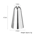 Punta in acciaio inox per decorazione torte con base 2,5cm e altezza 4,3cm - Pois Neri