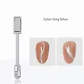 Dual-head cat eye magnet tool with lightning design for silver holographic nail art - Double-headed Lightning Magnet / Silver Gray