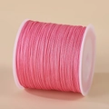 Pink 0.8mm nylon cord roll for DIY jewelry making and handmade weaving crafts - Apricot