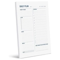 Minimalist daily planner sheet featuring to-do list, schedule and water tracker sections - Daily Plan-White