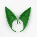Grüne Elfenohren Cosplay-Requisiten aus weichem Silikon für Halloween-Party-Kostüme - Langer Stil (OPP-Beutel) / Grün