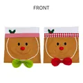 Καλύμματα καρέκλας Gingerbread Man με κόκκινους και πράσινους φιόγκους για τα Χριστούγεννα - Προαιρετικά Στυλ