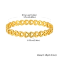Detail view of gold openwork heart bangle with 17cm circumference and 1.02cm width - Heart Hollow Style (B-693G) / Gold