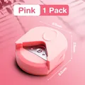 Pink R4 corner rounder punch with stainless steel blade, 62mm size, 1 pack - 1 Piece / Pink
