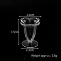 Mini coppa gelato in plastica trasparente a forma di petalo da 3,5 cm per il fai-da-te - Tazza a stella vuota alta 3.5cm / 3.5cm x 2.6cm / Trasparente