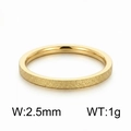 Gold mattierter Edelstahlring, 2.5 mm schmaler minimalistischer Ring mit 18 Karat Vergoldung - Größe 5 / 2.5mm Breiter Mattierter Stil / 2,5mm Breite / Gold