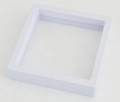 Minimalist white square jewelry display case with transparent window for necklaces - Gift Box / White Gift Box