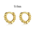 Minimalistische 9,6mm goldene S925 Sterlingsilber Creolen in geometrischem Design - 9.6mm / Gold