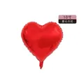 10 inch heart shaped red foil balloon with metallic finish for party decoration - 10-inch Heart Red