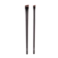 Black angled eye makeup brush set with brown animal hair and A-101 A-102 model codes - 2Pcs Angled Blade Brush Set