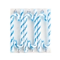 Set of 6 blue and white glitter candy cane ornaments for Christmas tree decor - Set of 6 / Glitter Lake Blue Candy Cane