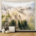 Detail of forest mist tapestry showing sunlight through trees in a cozy home setting - Gt250019 / 73X95CM (Brushed Fabric)
