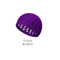 Handmade crochet wheat ear pattern beanie in purple with breathable hollow knit design - Purple